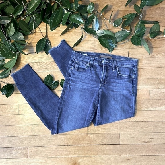 Joe’s JEANS Blue Maria Skinny Ankle Cut Raw Hem Medium Wash Jeans 26 - Picture 3 of 9